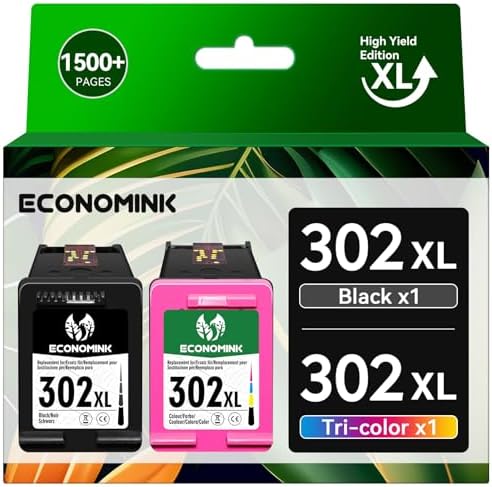 ATOPINK Cartucce 302, Sostituzione per Cartuccia HP 302 Nero, 302 XL