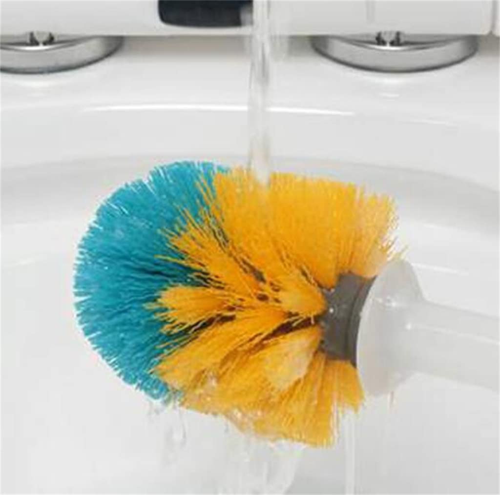 Silikon-Toilettenbürste ohne Straßenenden, schnelle Entwässerung, Reinigungswerkzeug, Badbürste (grau, schwarz)