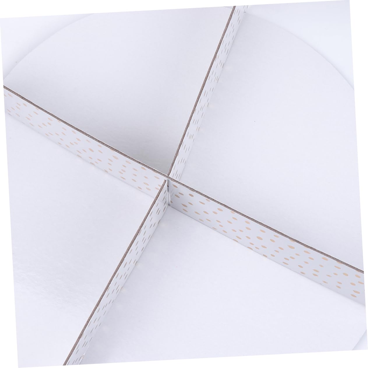 Cabilock Single Tier Paper Cake Stand with Dot Pattern Golden Display Tray for Weddings Birthdays and Parties for Showcasing Cupcakes and Treats