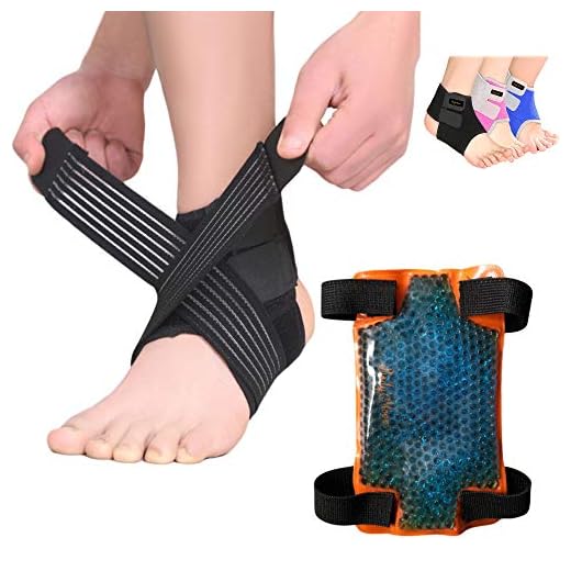 BodyMoves Kid's Ankle Brace Support Plus Hot and Cold Ice Pack (Sporty Black, Small for Little Kids (US 12-3))
