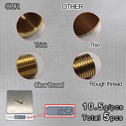 Boeray Hose Barb Fittings 1/4 Inch Barb To 1/8 Inch Npt Male Thread Air Hose Fitting Adapter Pack Of 5 #TOP2