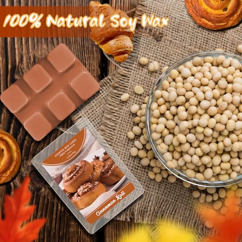 Image of SCENTORINI Wax Melts, Scented Wax Cubes, Cinnamon Roll Scent, 4 Pack | Soy Wax Tarts for Candle Making, Wax Warmer and Home Fragrance Decoration