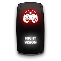 Vista 12 de Visión nocturna - Azul - Interruptor de palanca grabado con láser 20A 12V - Interruptor basculante vertical de 5 pines DPST