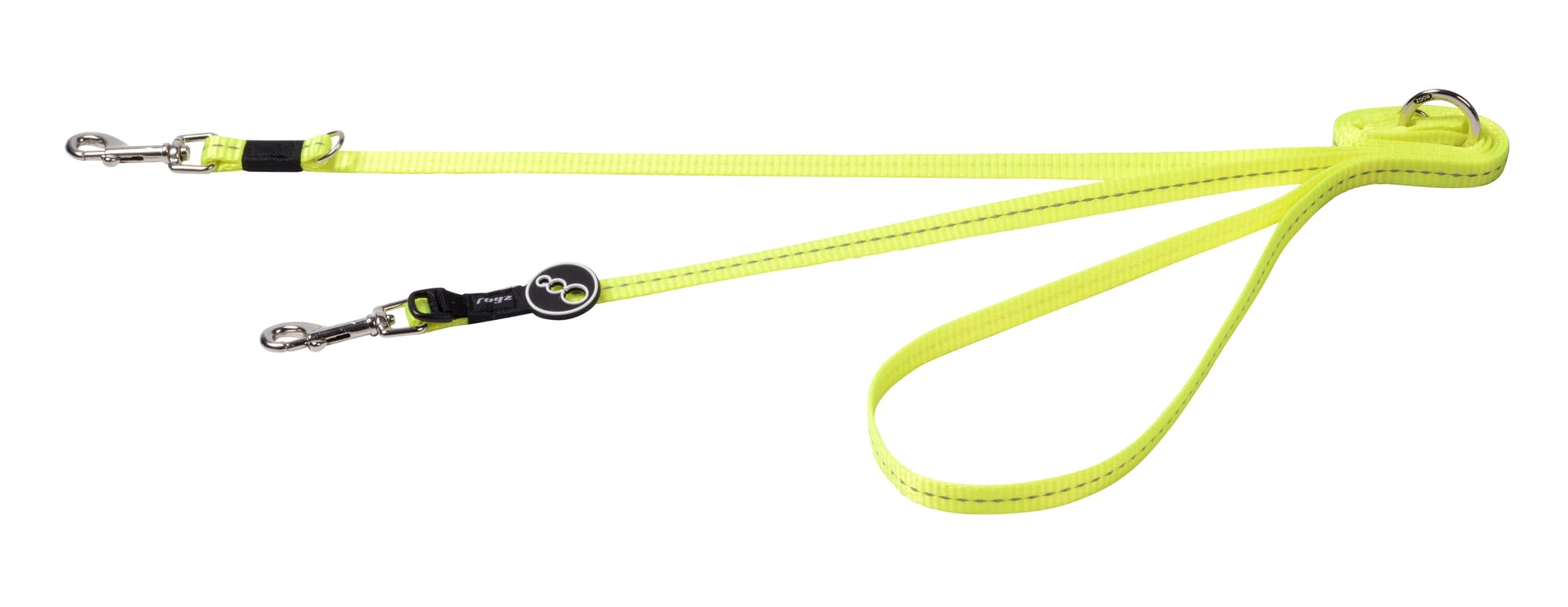 Laisse Rogz hlm14-H jaune S évite les dangers de nuit pour chien