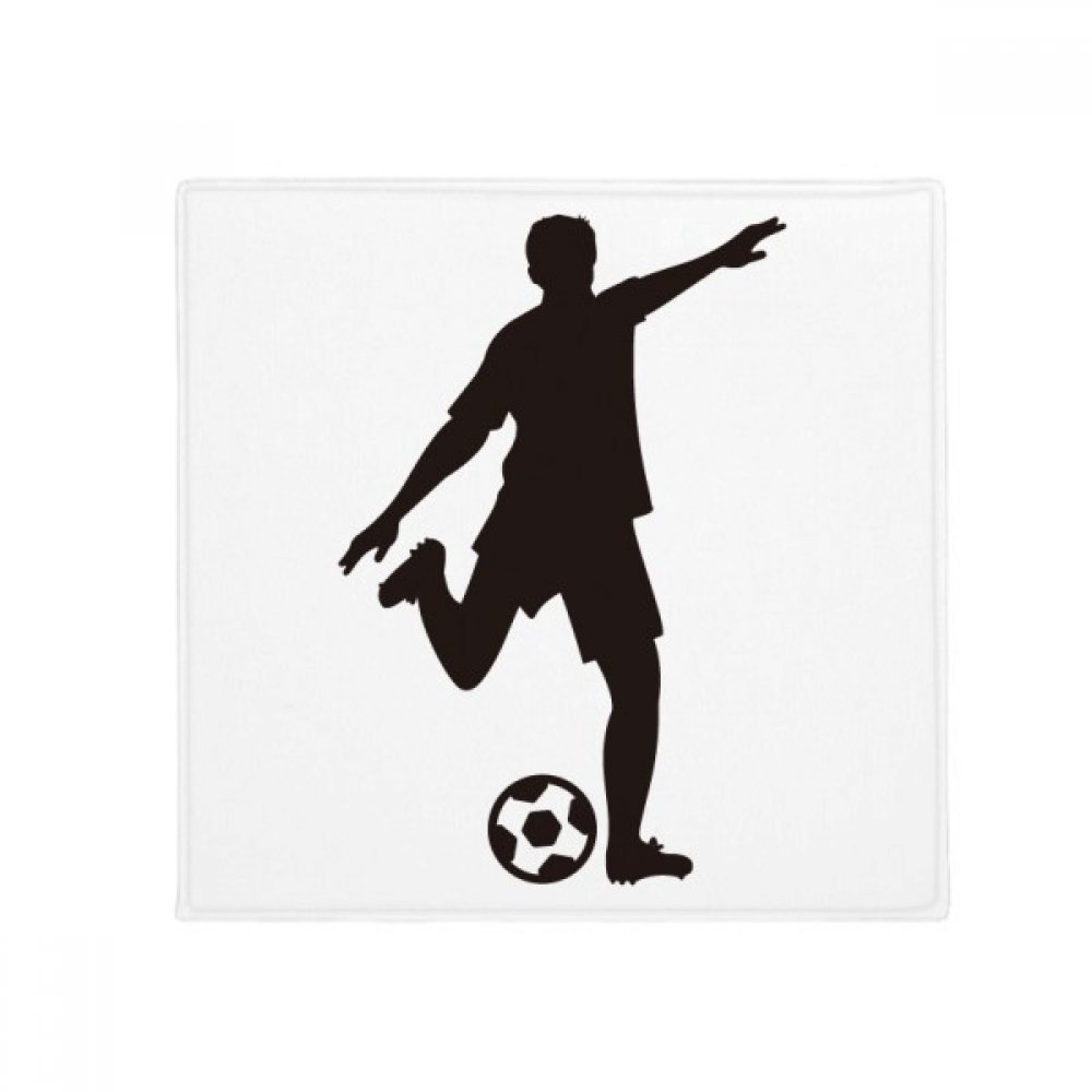 Tapis de sol football silhouette multicolore parfait pour la salle de bain ou la cuisine