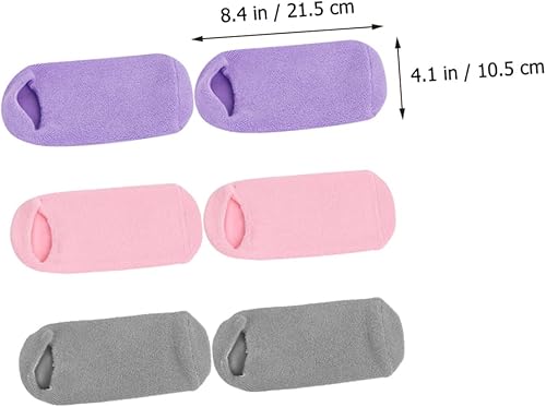Miniatura 2 de Anneome 3 pares de calcetines de gel para pies, calcetines hidratantes para pies, loción hidratante, calcetines de nailon, calcetines de spa durante