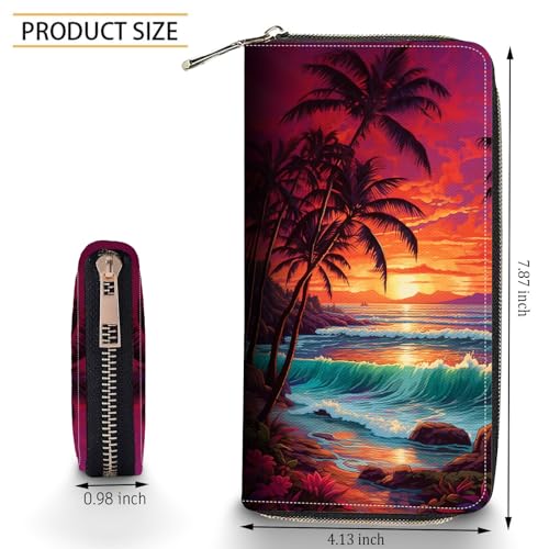 Bxgolkgd Womens Wallet, RFID Blocking Leather Wallet,Large Capacity Wallet Credit Card Holder PU Leather Ladies Clutch with Zipper Coin Pocket2