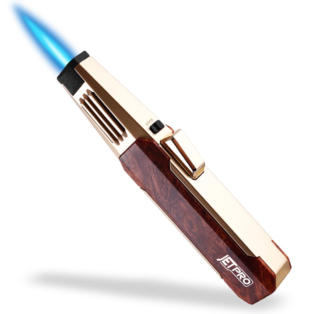 JETPRO Butane Torch Lighter One-Hand Operation Lighter for Kitchen Cooking Torch