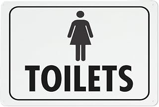 Female Toilet Warning Security Outdoor Sign - 8"x12", Reflective, Weatherproof - Office, School, Hospital, Public Building