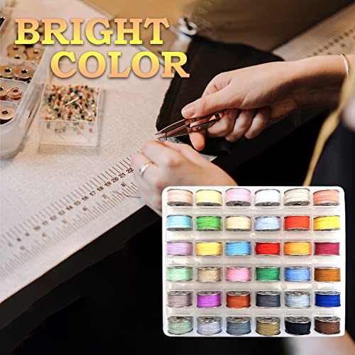 36 Bobinas y Hilos con Estuche de Plástico para Máquina de Coser miniatura 2