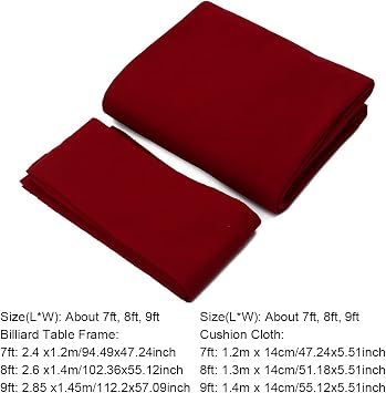 Billiard Cloth Pool Table Felt, Fast Speed Pool Cloth, Table Ball Speed Cloth,Billiard Snooker Cloth Felt for 7/8/9 Mat Strips Bar Hotel Professional Durable Pool Table Cloth(Blue,7ft)