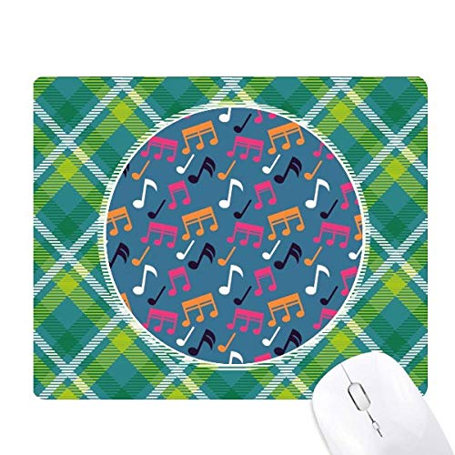 Tapis de souris notes de musique colorée bleu style grille pixel moderne