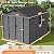 UDPATIO Outdoor Resin Storage Shed 8x10 FT, Plastic Sheds, Dark Grey