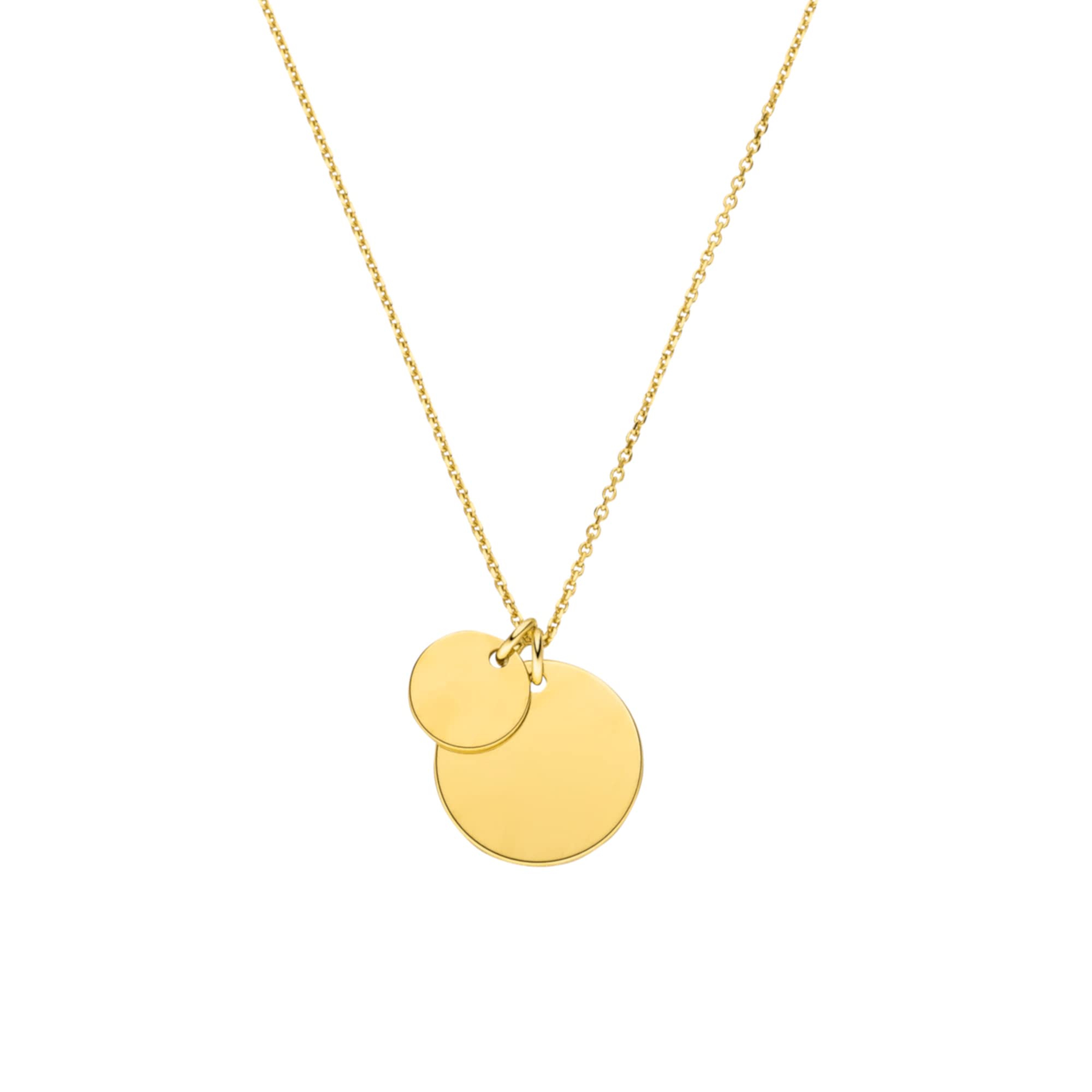 Kette Plättchen mit Wunschgravur 925 Silber vergoldet