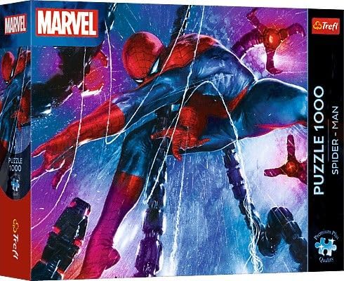 Trefl Premium Plus Quality Marvel Spider-Man: A Network of Adventures - 1000 Piece Puzzle Series with Favorite Characters for Adults and Teens Ages 14+