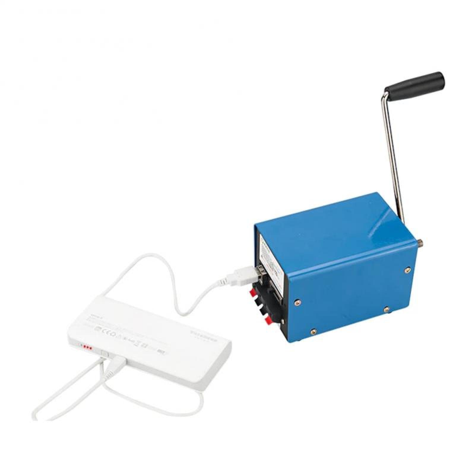 Tragbarer Dynamo-Generator Dynamo-Ladegerät für den Außenbereich Tragbarer Notfall-Handstrom-USB-Aufladen Notüberlebens-Handkurbel-Generator