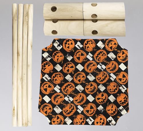 ZHTHE Camas aconchegantes para gatos de abóbora, cama de rede de madeira para gatos internos, confor