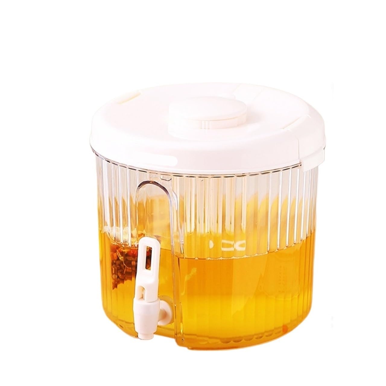 Distributeur Boisson Cocktail Distributeur De Vin Domestique 4 L avec Robinet Bière Jus Fêtes(White)