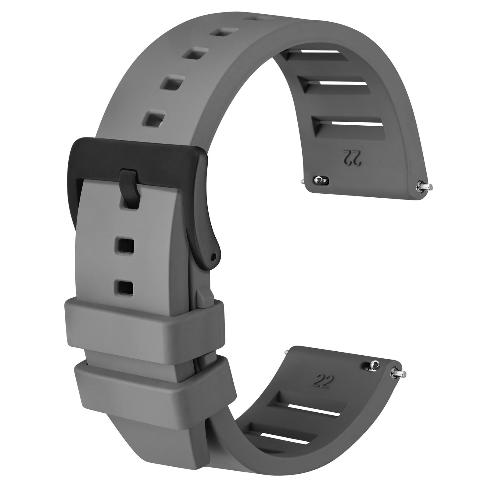 Anbeer Silikon Uhrenarmbänder, Fluorkautschuk Uhrenarmbänder 20mm 22mm,Schnellverschluss Ersatzarmband für Herren