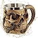 Deko Krug ''Octos Best Brew'' - Totenkopf-Becher (0,35l) mit Kraken-Tentakeln - Höhe 11cm - Dekoration Fantasy Horror