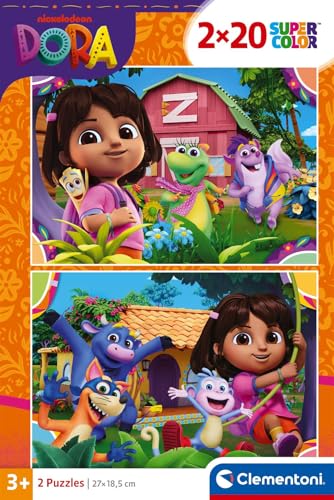 Coffret 2 puzzles 20 pièces Clementoni Dora - vue 5