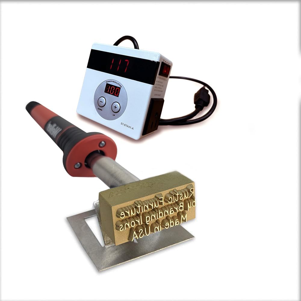 Custom Electric Branding Iron with Personalized Text - Standard Size - Engraved in the USA