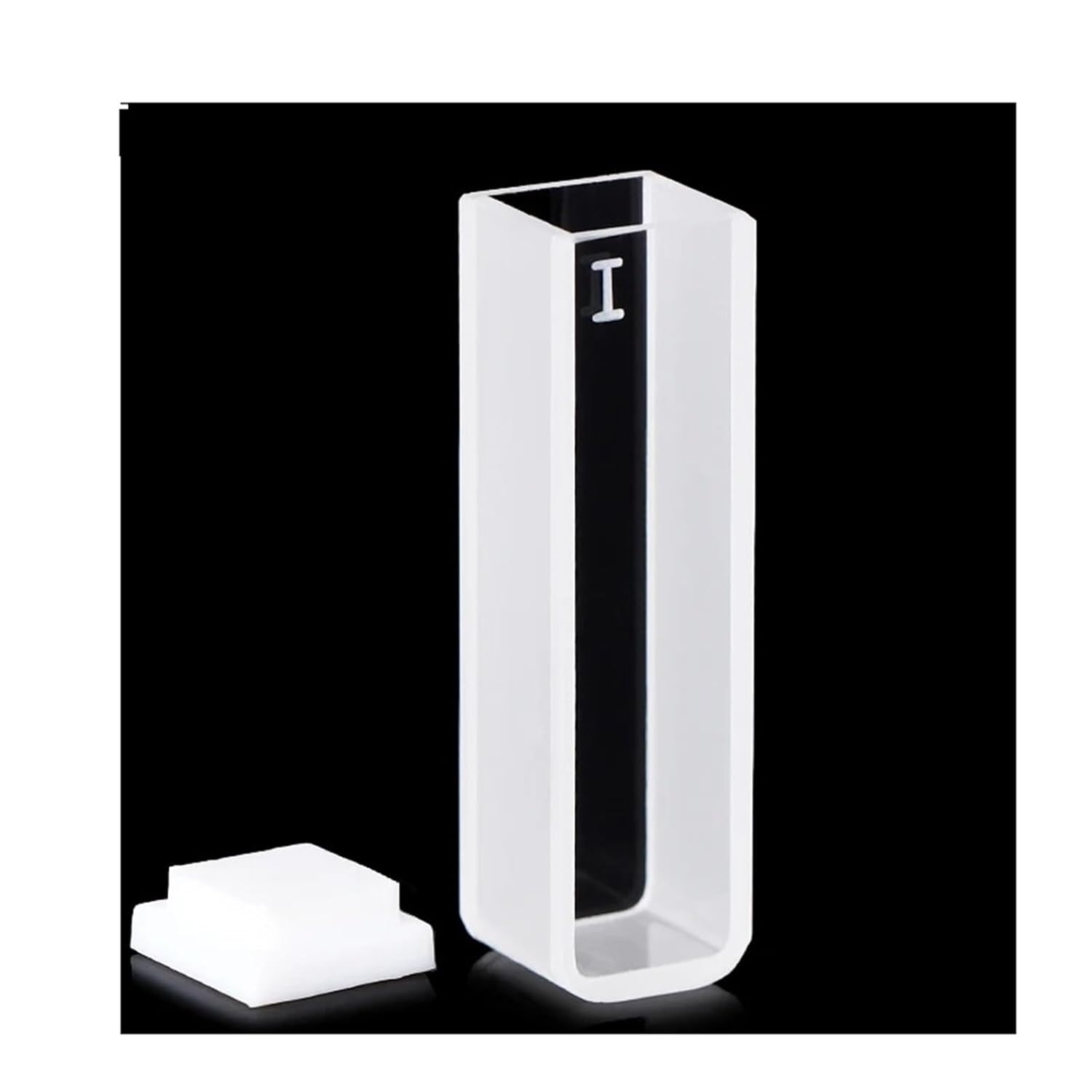 3.5ml IR Quartz Cuvette(10mm) Two Rays Of Light Pierce The Distanc