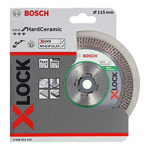 Bosch Professional 2608615134 Diamond Cutting Disc Best For Hard Ceramic X-Lock Diameter 115 Mm Bore Diameter 22.23 Mm #TOP1