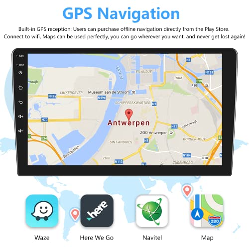10.1 Inch Android 11 Car Stereo With 2G+32G, Touchscreen Radio With Backup Camera, In-Dash Navigation Gps Unit, Bluetooth Fm Car Radio, Mirror Link #TOP1