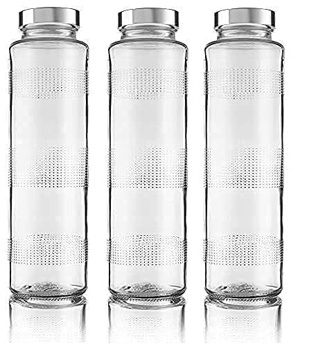 Image of Glass Water Bottle 750 ml, 3 Pieces