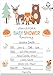 Papery Pop 30 Baby Shower Invitations for Boy or Girl with Envelopes (30 Pack) - Gender Neutral - Fits Perfectly with Woodland Animals Baby Shower Decorations and Supplies