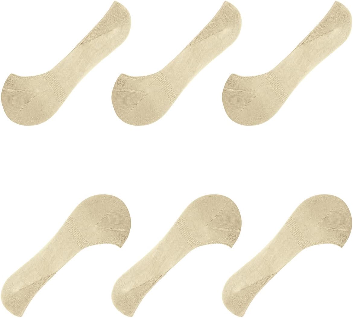 FALKE Women's Step Cotton No Show Socks, 3 Pairs