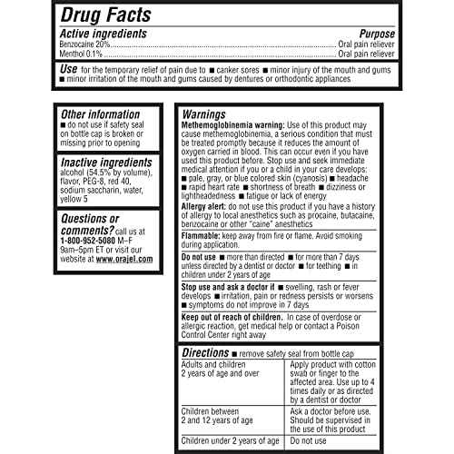 Orajel I00028090 2X Medicated Toothache & Mouth Sores Liquid thumb #1