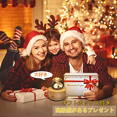 Kimoinsa オルゴール スノードーム LEDライト付き