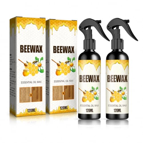 Uceento 2pcs Beeswax Wood Polish,Bees Wax Furniture Polish And Cleaner,Beeswax