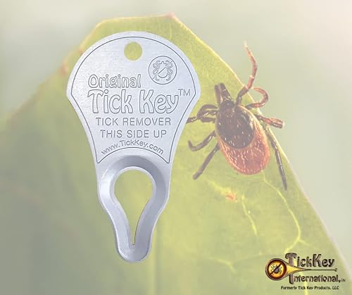The Original Tick Key - Tick Detaching Device - Portable, Safe And Highly Effective Tick Detaching Tool (Silver) #TOP2