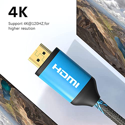 Fastseven 4K Hdmi Cable 10Ft 2 Pack, High Speed Hdmi Cable 2.0, Gold Connectors, 4K @60Hz, Uhd, 2160P, 1080P, Arc, Hdcp, Hdmi To Hdmi, For Laptop, Monitor, Projector, Ps4, Ps5, Xbox, Apple Tv & More #TOP1