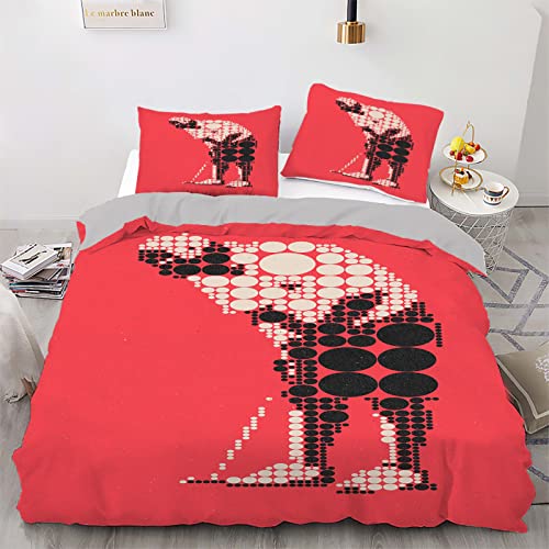Housse de couette 140x200 sport microfibre douce facile à enfiler - 2