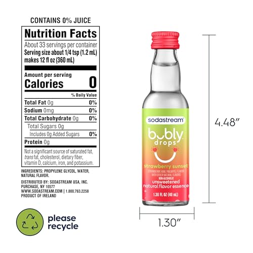 Image of SodaStream bubly Drops, Strawberry Sunset, 1.36oz (Pack of 3)
