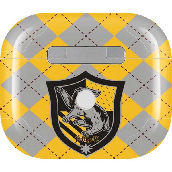 Skinit Decal Audio Skin Compatible with Apple AirPods (3rd Gen, 2021) - Officially Licensed Warner Bros Hufflepuff Crest Design