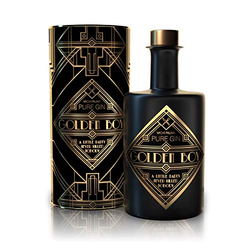 Michi Palma | Golden Boy Pure Gin (1 x 0.5 l) | Klassische Botanicals, vielschichtig, harmonisch | Mit edler Geschenkverpackung | Goldene Gin-Geschenkidee