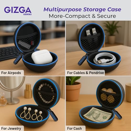 GIZGA essentials Earphone Carrying Case, Blue - Image 7