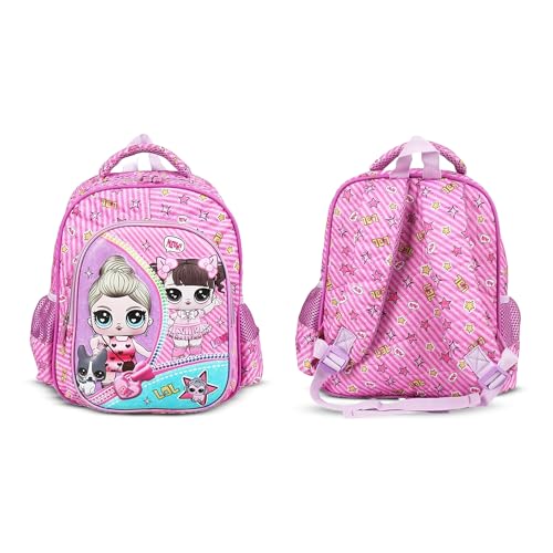 Image of Disney Kids School Bag /Cartoon Printed Causal Daypack /Lightweight Spacious Waterproof Tuition Bag /Backpack for Children /Girls Lightweight, Spacious, Waterproof -12 /15 /17 inches