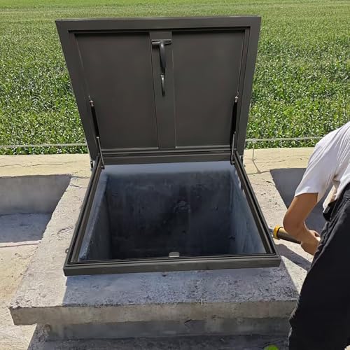 Puerta de escotilla de acceso a techo plano aislada, tragaluz impermeable para un fácil mantenimiento en la azotea, perfecta para sótano, ático, loft, villa, fábrica