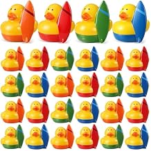 Sotiff 24 Pcs Summer Beach Surfing Rubber Ducks Bulk, Mini Rubber Duckies Bath Toys Float Bathtub Ducky 2" for Summer Holiday Party Favors Birthday Gifts