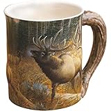 Master of Intimidation Bugling Elk Scenic Sculpted Mug by Michael Sieve
