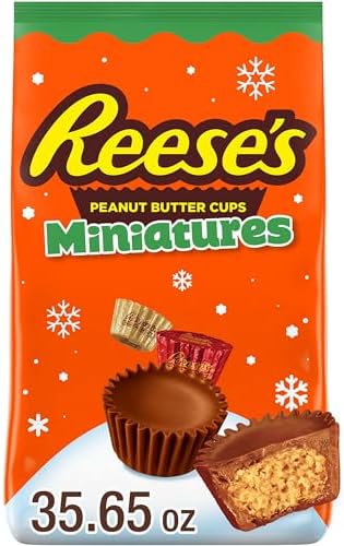 REESE'S Miniatures Milk Chocolate Peanut Butter Cups Bulk Bag, 35.65 oz