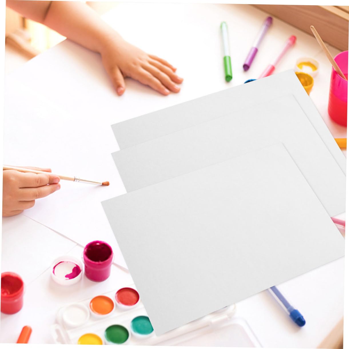 HOMSFOU 100 Blatt Wasserfarbenpapier Dickes Zeichenpapier für Anfänger für Malerei und Kunstprojekte Struktur für Beeindruckende Ergebnisse