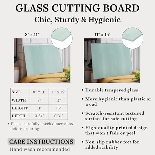 Tabla de cortar rectangular personalizada en vidrio 38x28 cm miniatura 6