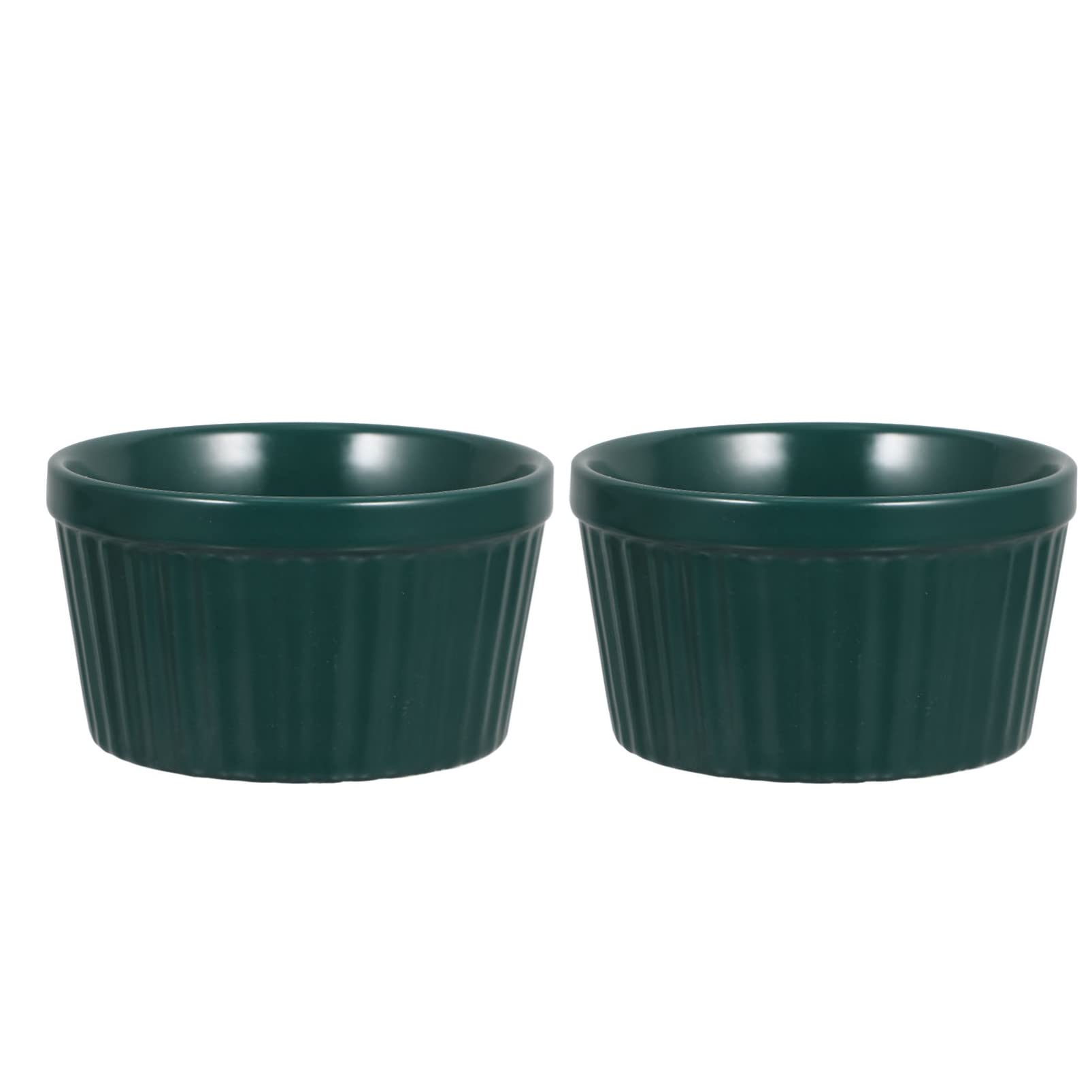 Ramequins en Céramique Plats en Porcelaine: Tasses à Cuisson à la Crème de Dessert 2 Pièces Bols à Pudding Ronds en Céramique Ramequins Ustensiles de Cuisson pour la Cuisson Servir Crème Brûlée Gâteau